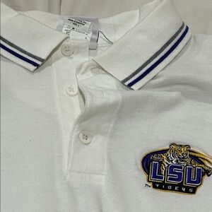 LSU Tigers White Polo Shirt